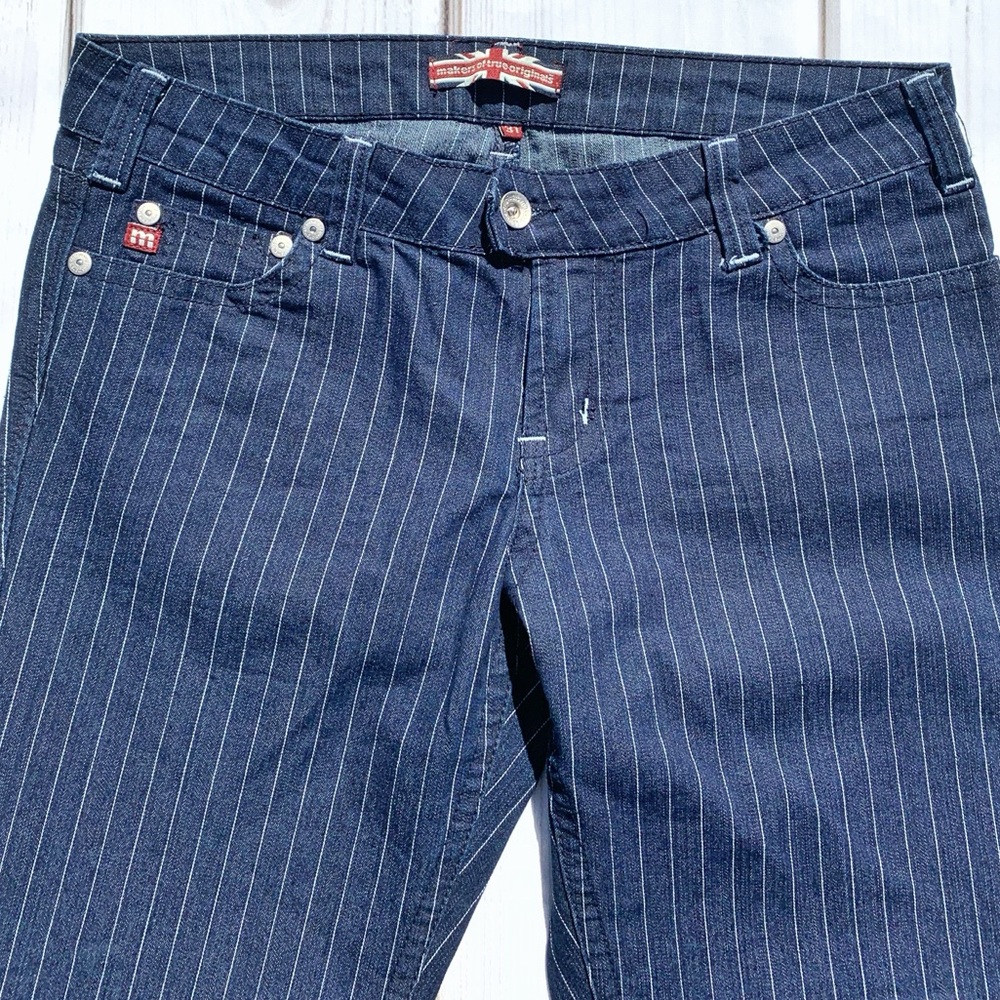 ☀️4/25 Makers of True Originals Pinstripe Jeans - Picture 3 of 13
